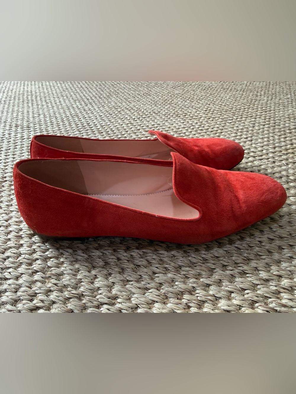 J. Crew Red/Orange Suede Women's Loafers - Slip-On Flats